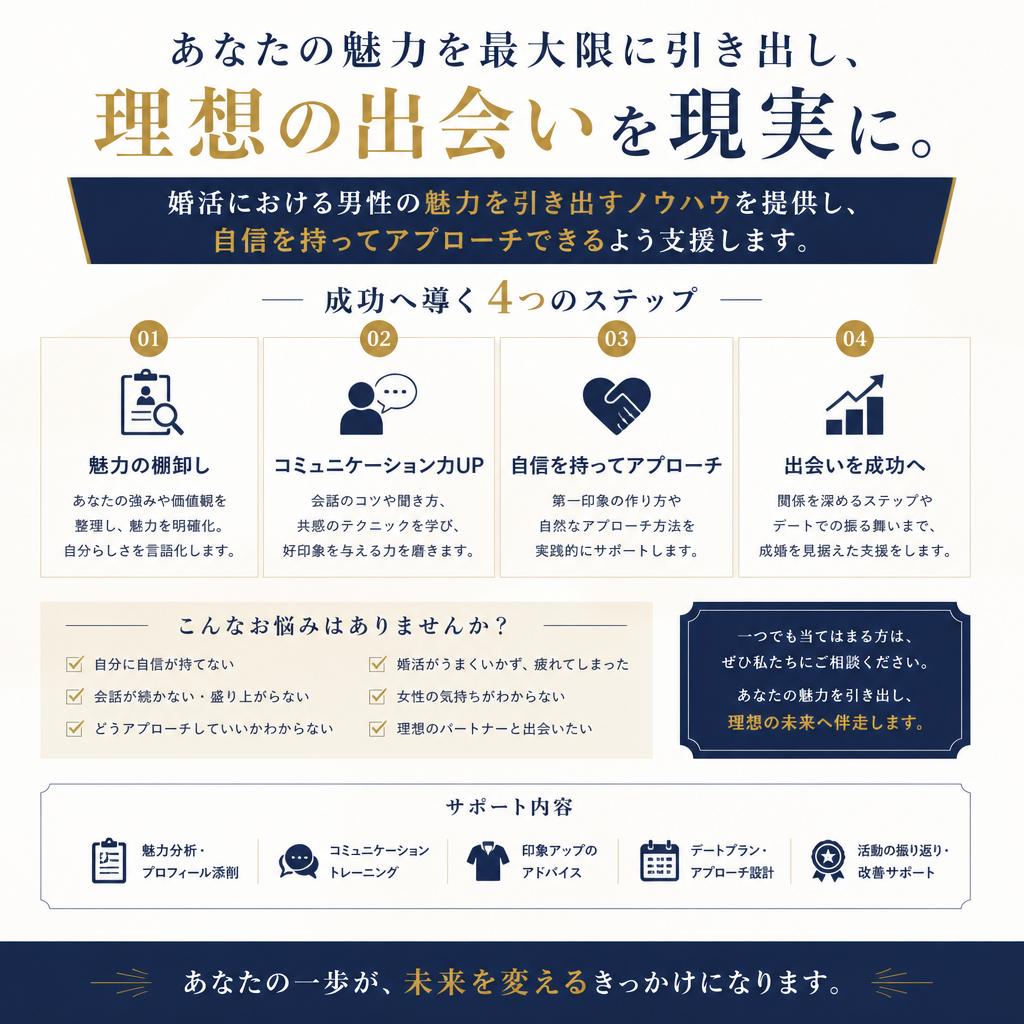 男性の魅力、最大限に引き出すサポート
