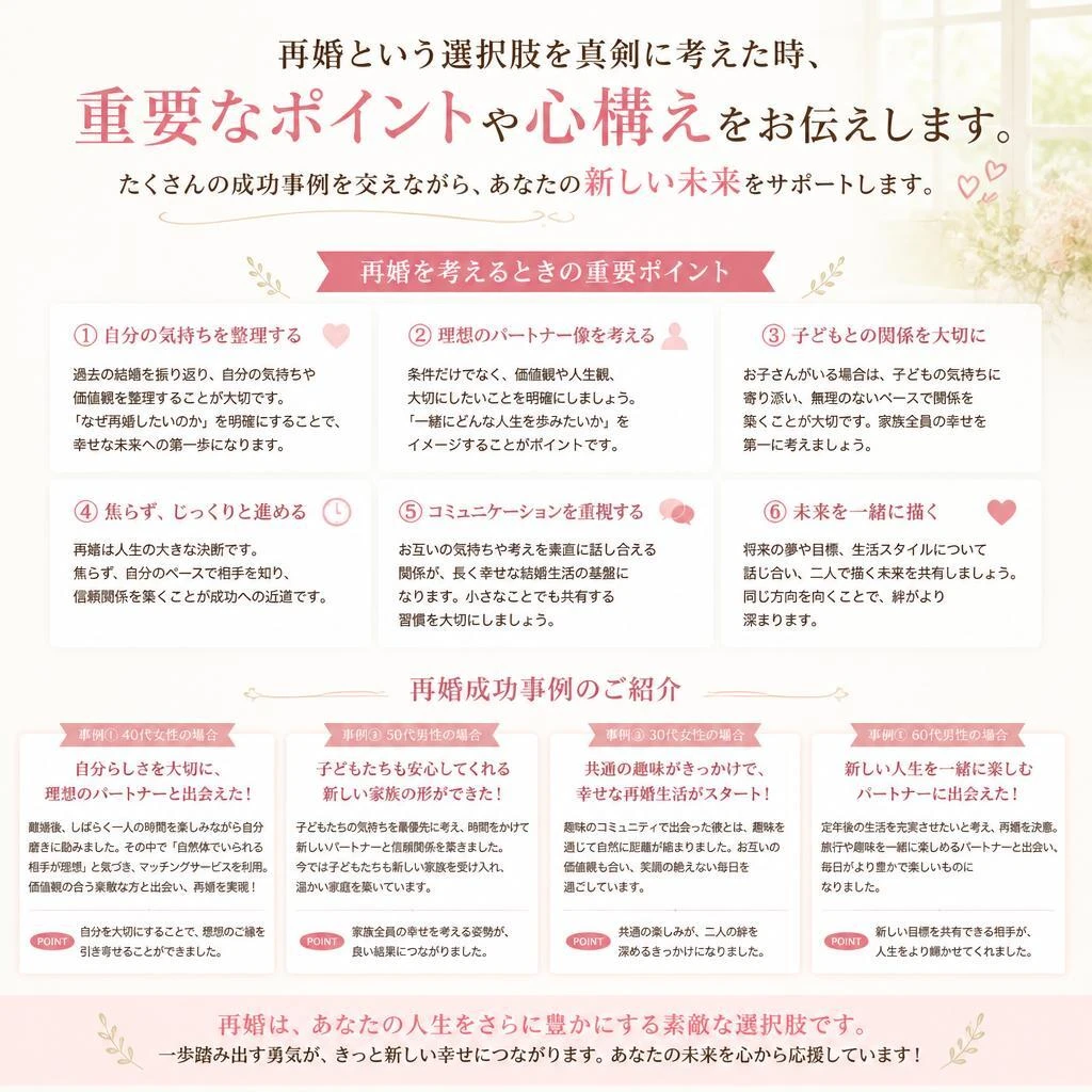 再婚相談の重要性