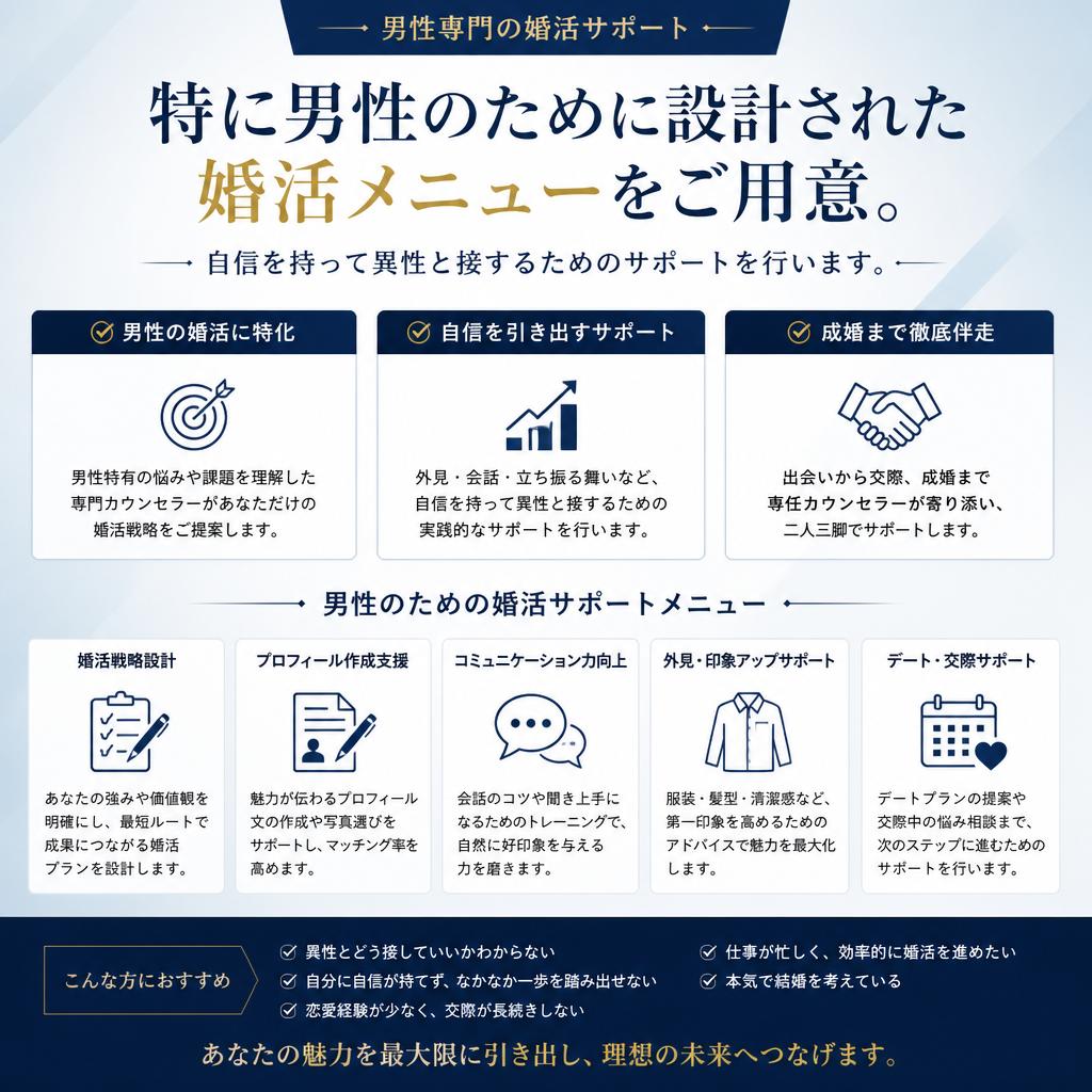 男性婚活応援メニュー