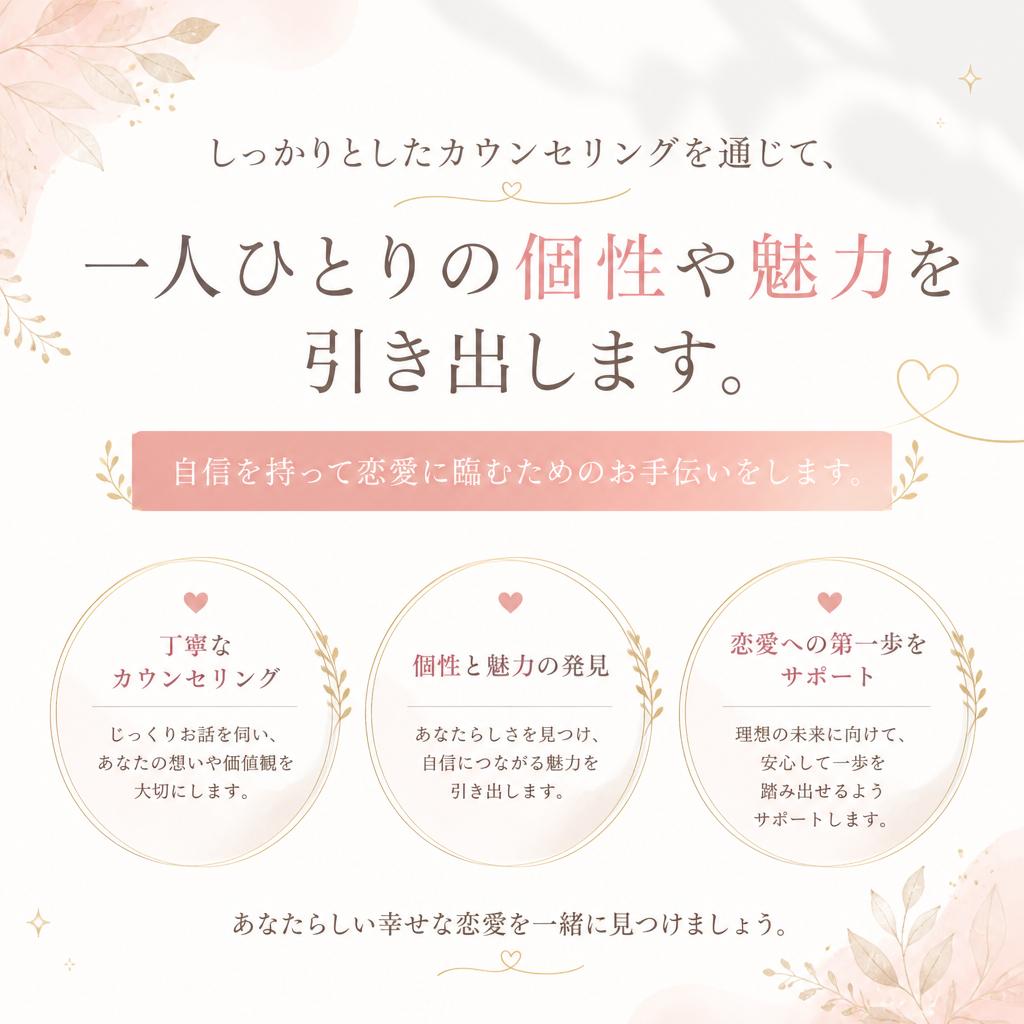 あなたの魅力を引き出す個別カウンセリング