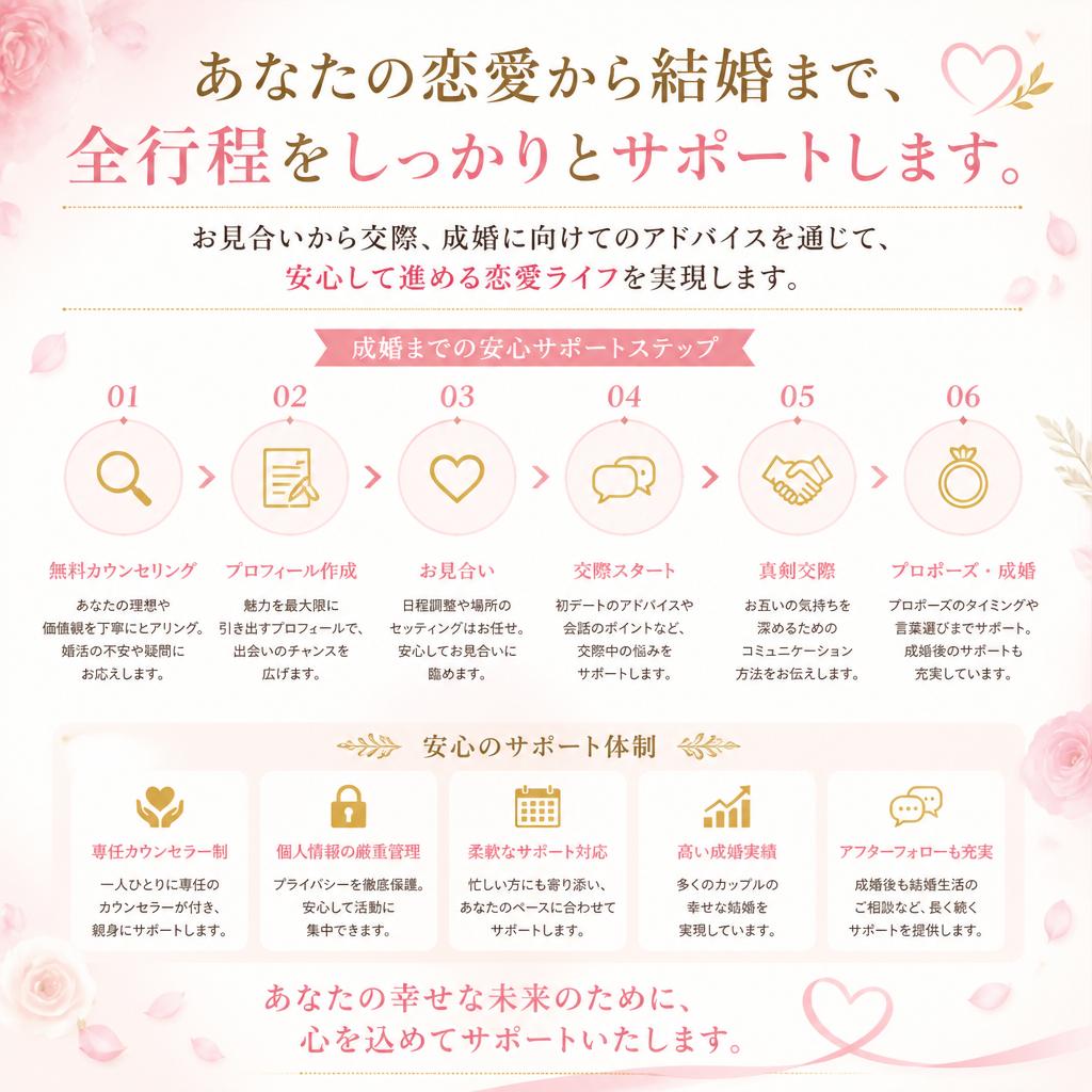 成婚への道のりを一緒に歩む