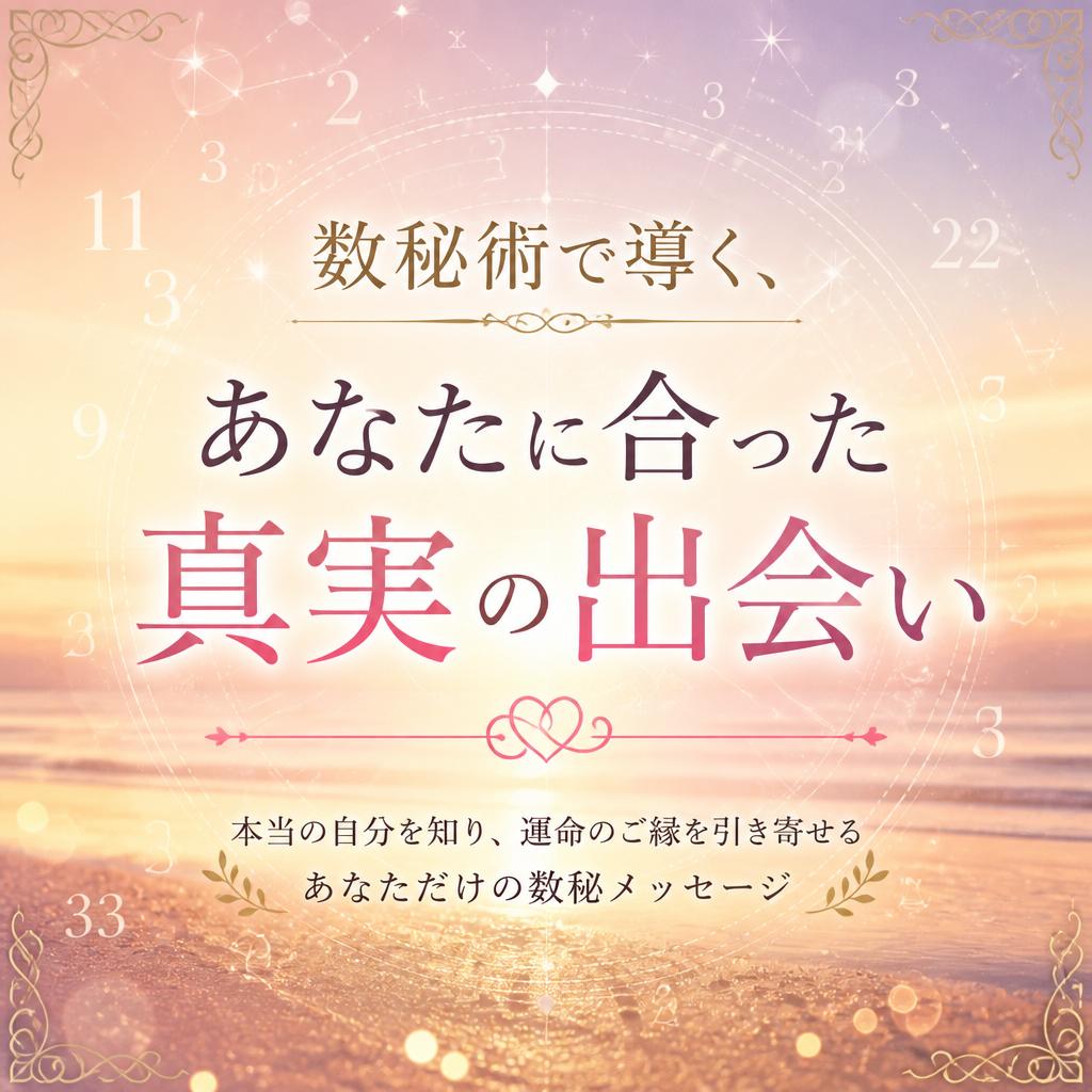 数秘術で導く、あなたに合った真実の出会い