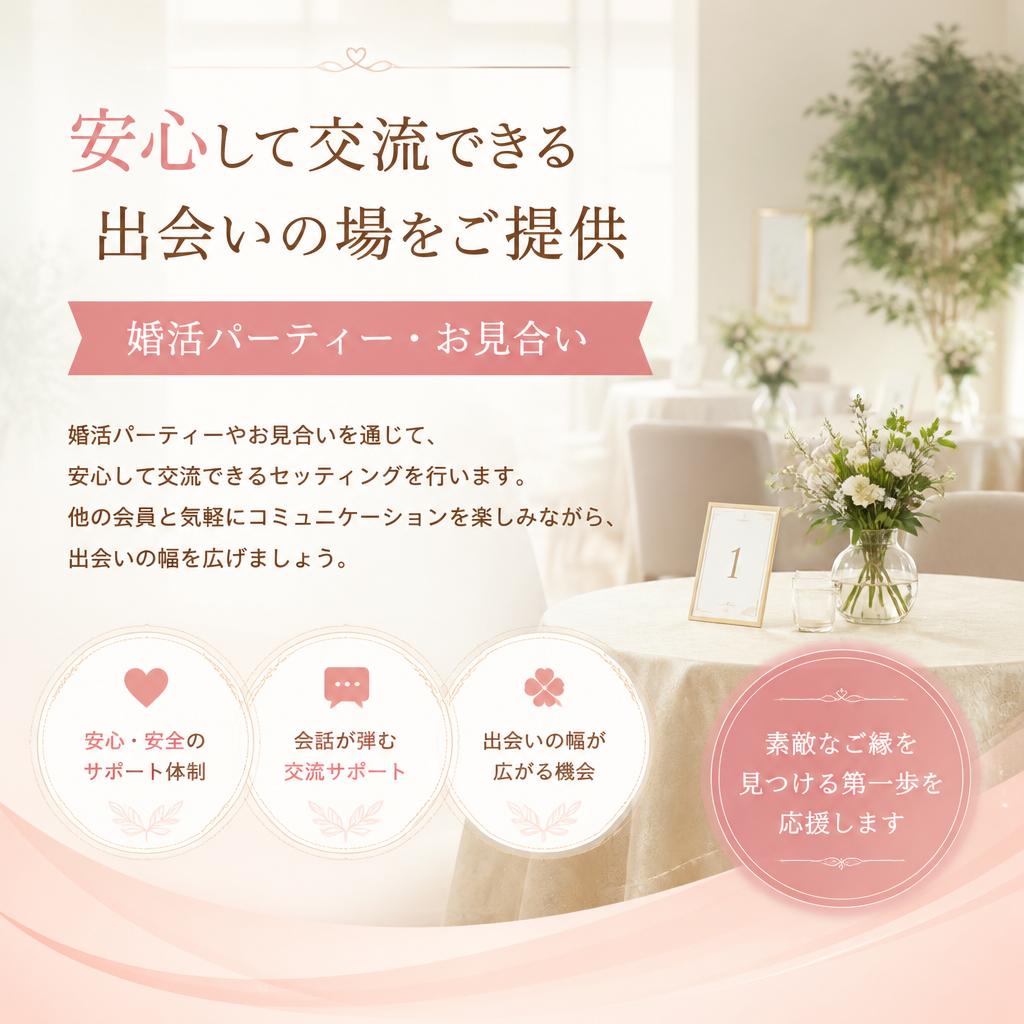 安心できる出会いの場の提供