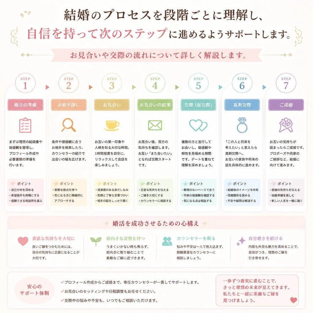 結婚に向けたプロセスを理解する