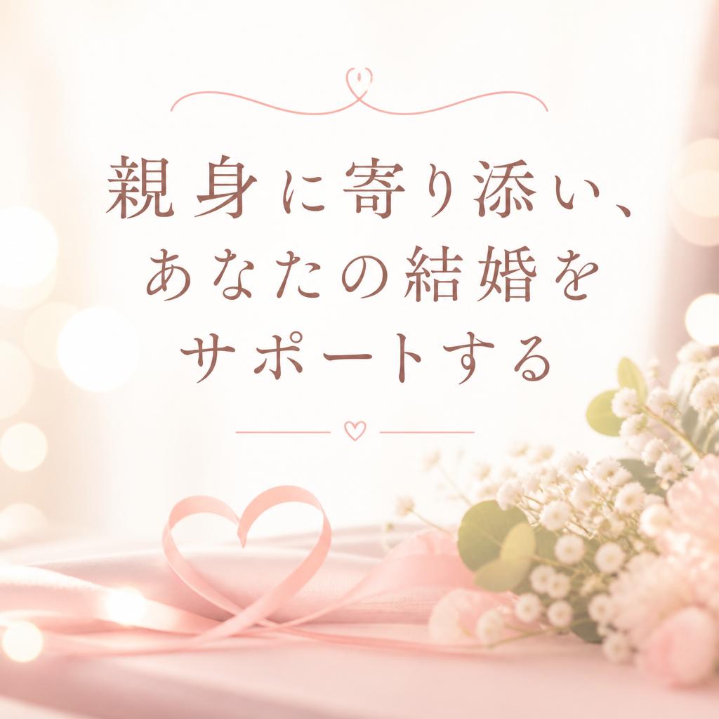親身に寄り添い、あなたの結婚をサポートする