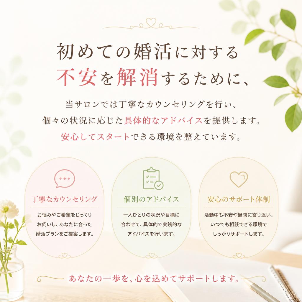 婚活初心者でも安心のサポート