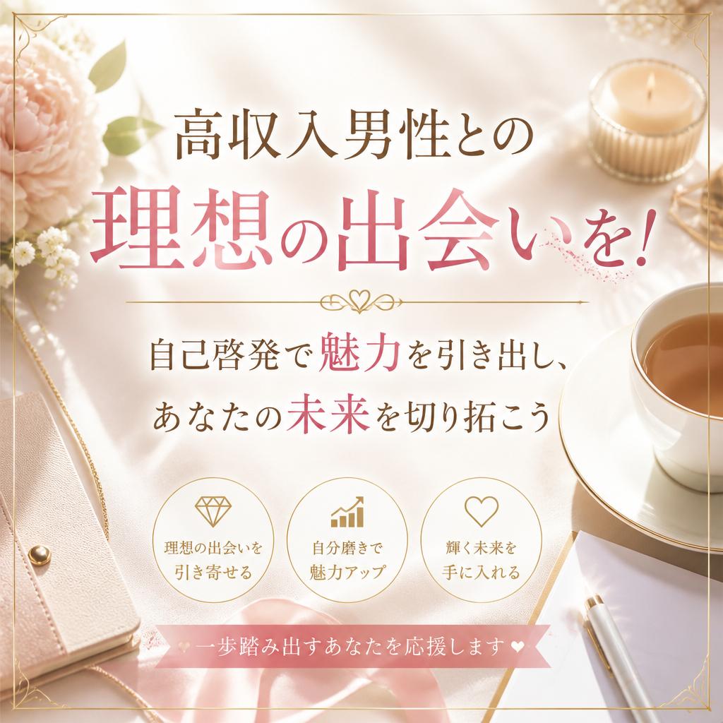 高収入男性との理想の出会いを！自己啓発で魅力を引き出し、あなたの未来を切り拓こう