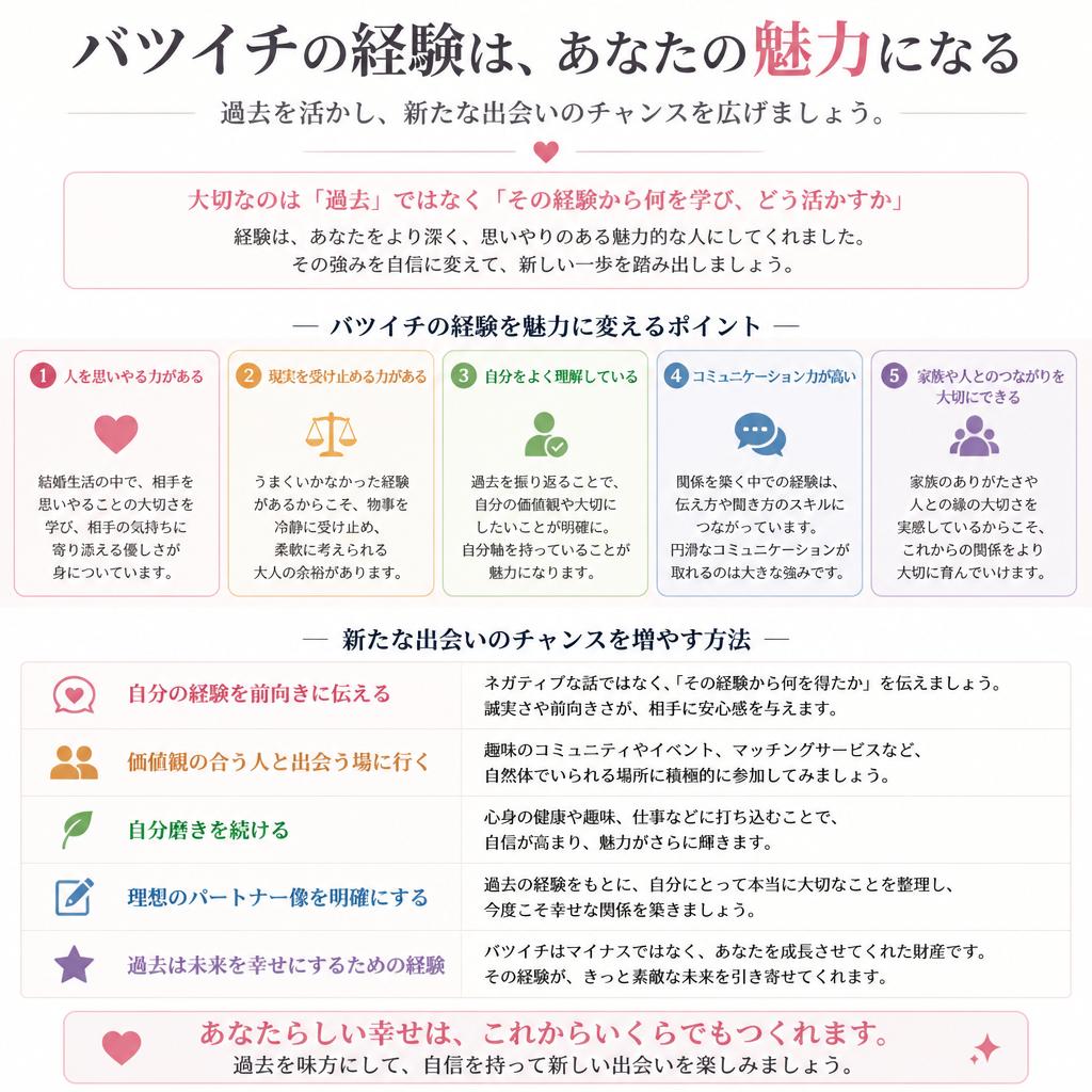 4. 過去を活かす：バツイチの強み