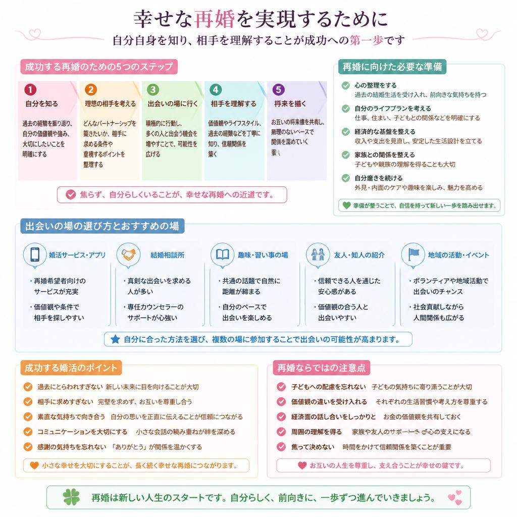 幸せな再婚を実現するためのステップ