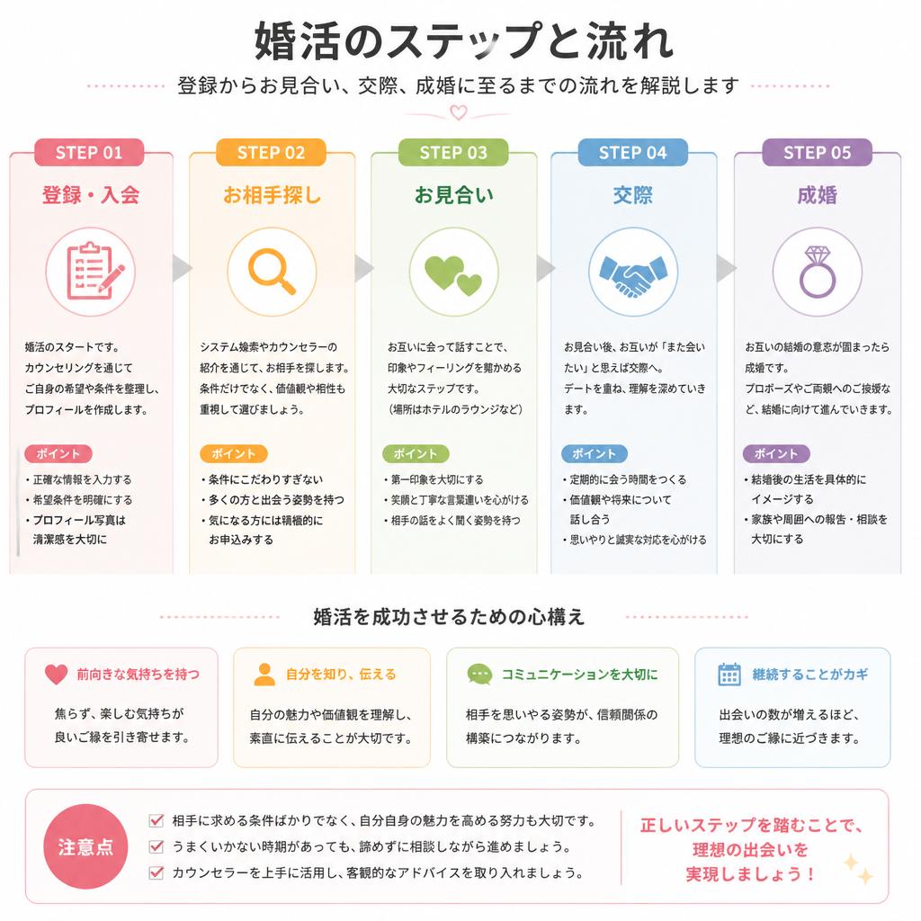 成功する婚活のステップ
