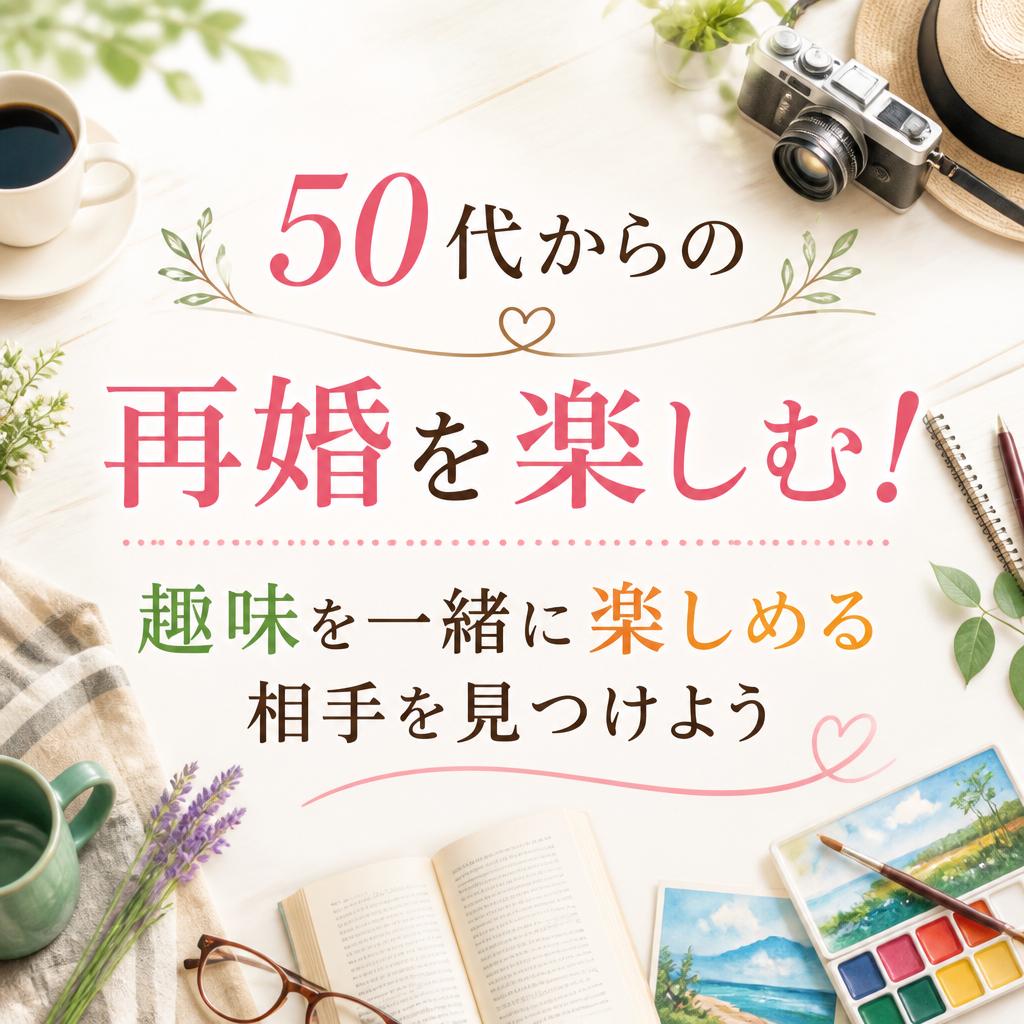 「50代からの再婚を楽しむ！趣味を一緒に楽しめる相手を見つけよう」