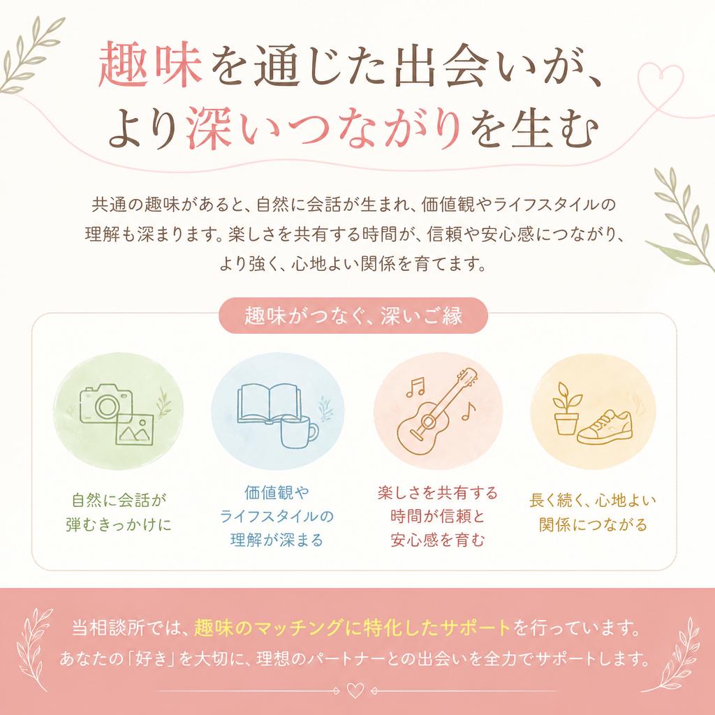 趣味を一緒に楽しめる相手を探す