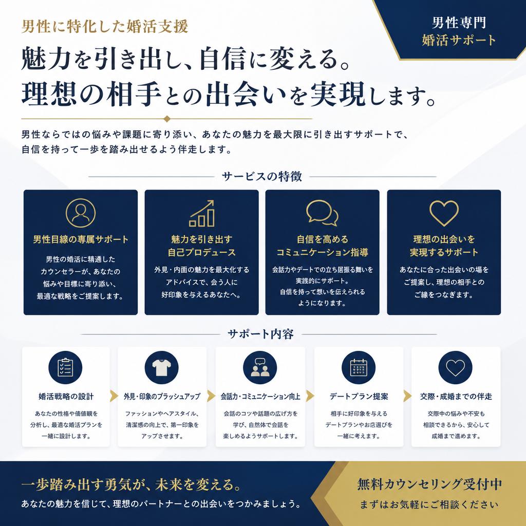 男性向け婚活サポート