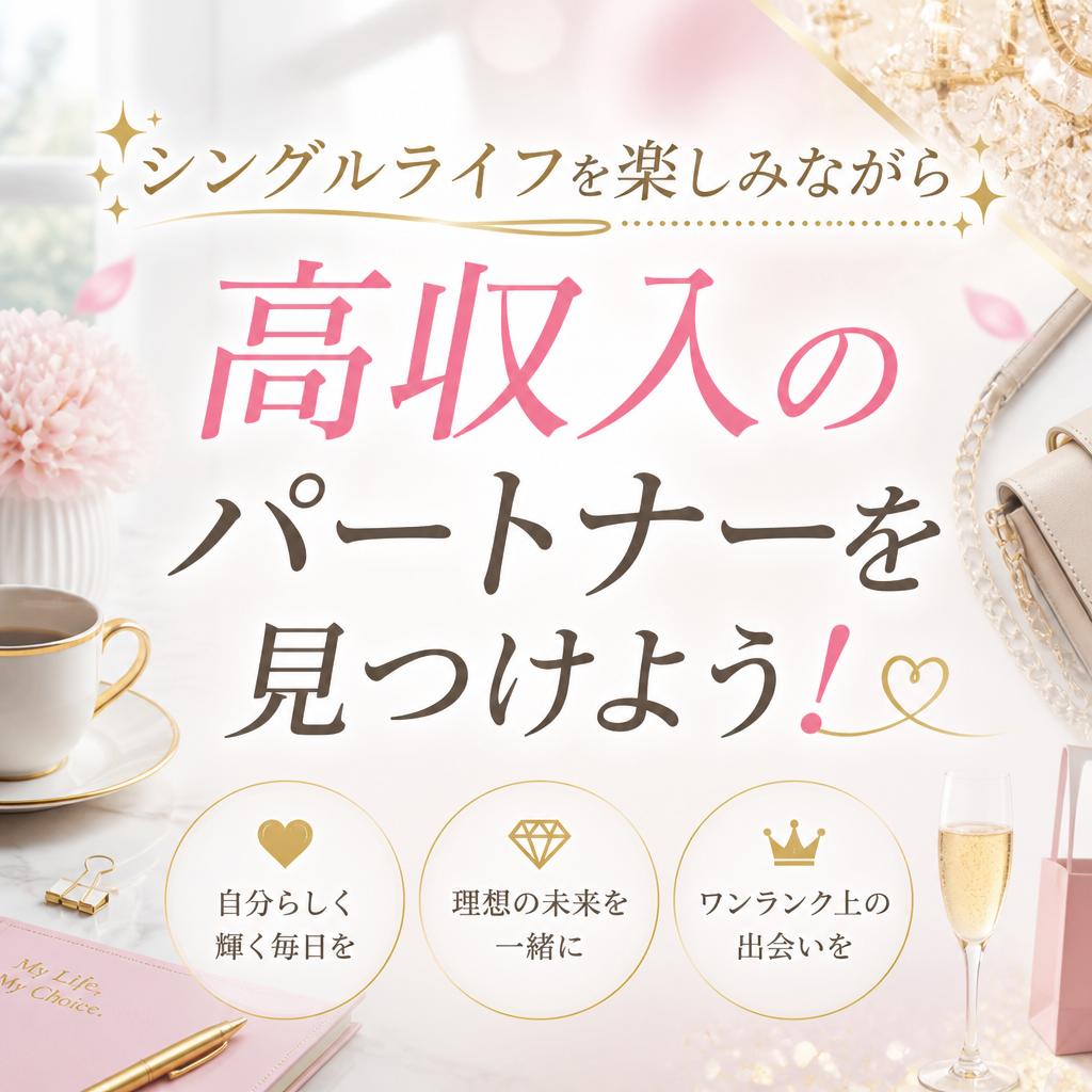 シングルライフを楽しみながら高収入のパートナーを見つけよう！