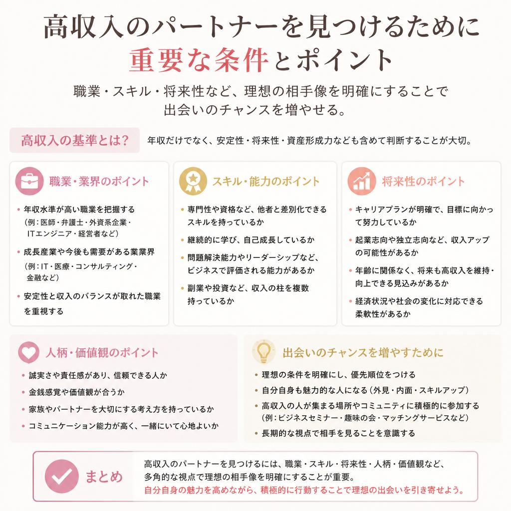 高収入パートナーの条件とは？