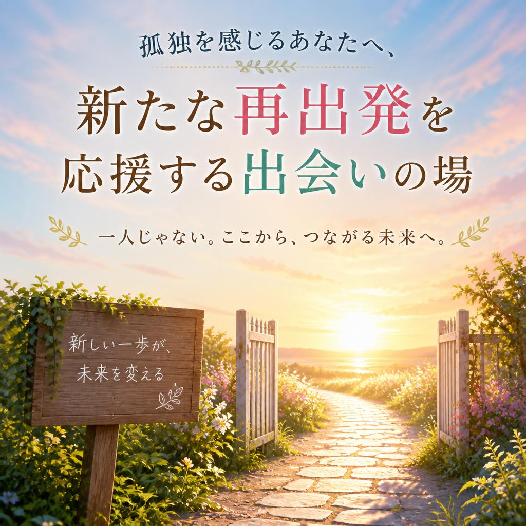 孤独を感じるあなたへ、新たな再出発を応援する出会いの場