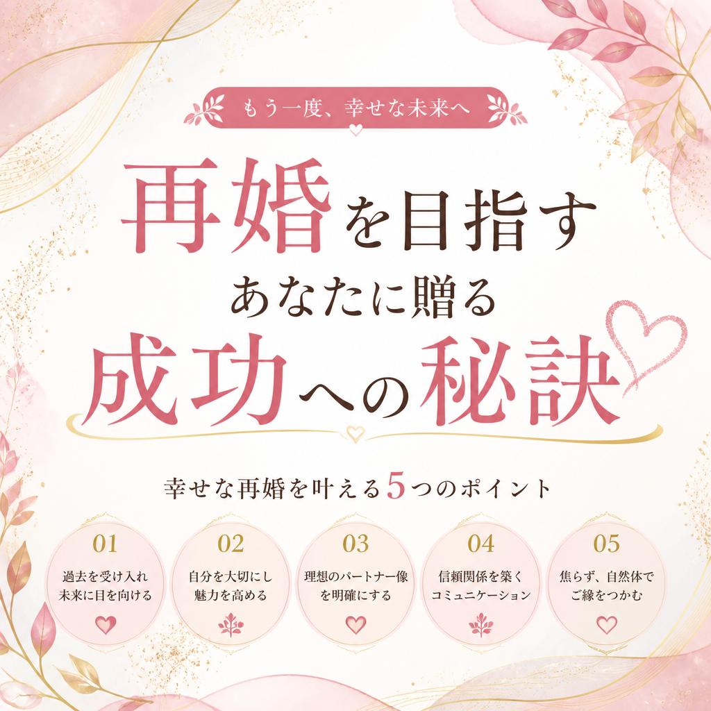 再婚を目指すあなたに贈る成功への秘訣