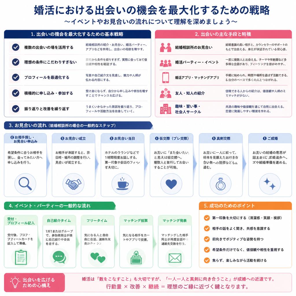 出会いのチャンスを広げる方法