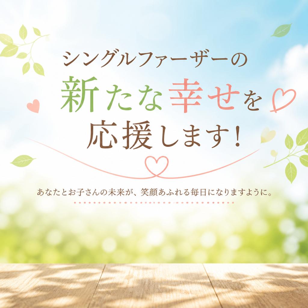 シングルファーザーの新たな幸せを応援します！