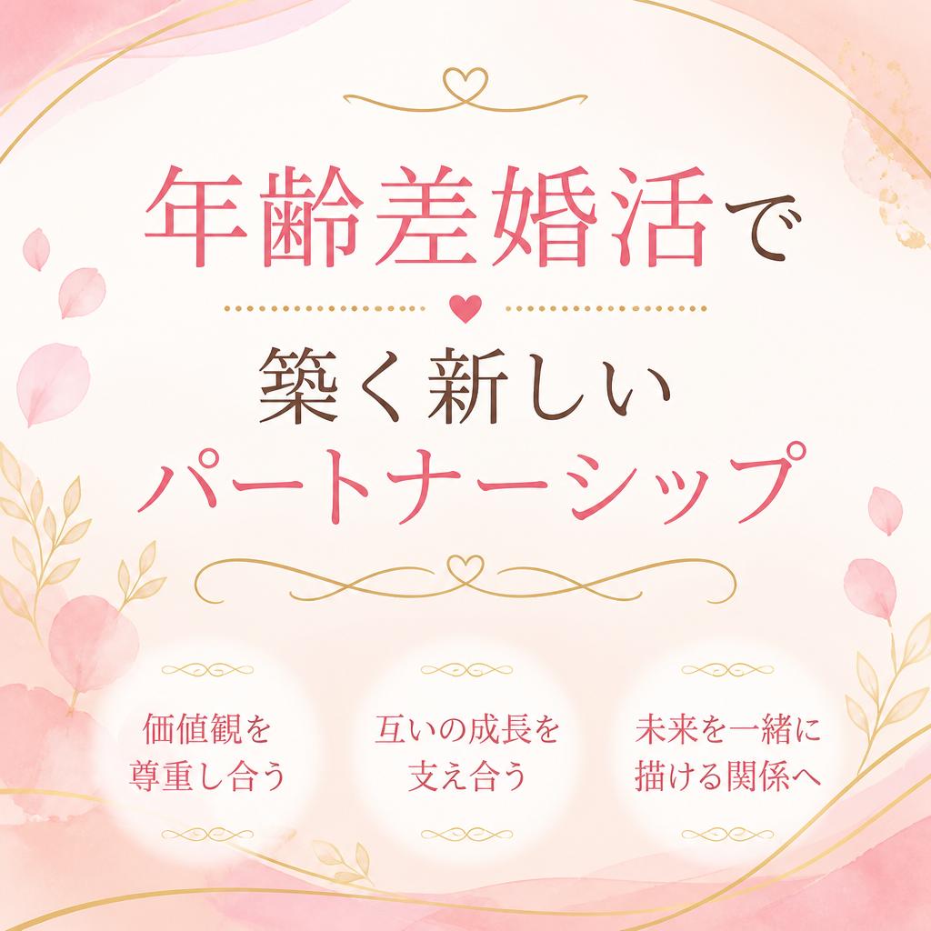 年齢差婚活で築く新しいパートナーシップ