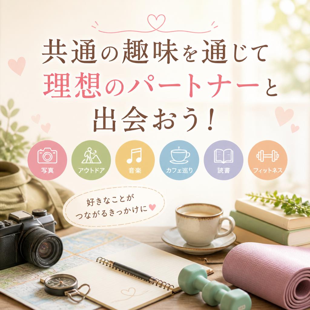 共通の趣味を通じて理想のパートナーと出会おう！