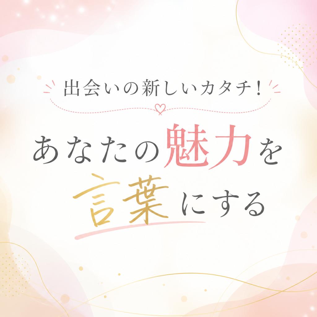 出会いの新しいカタチ！あなたの魅力を言葉にする