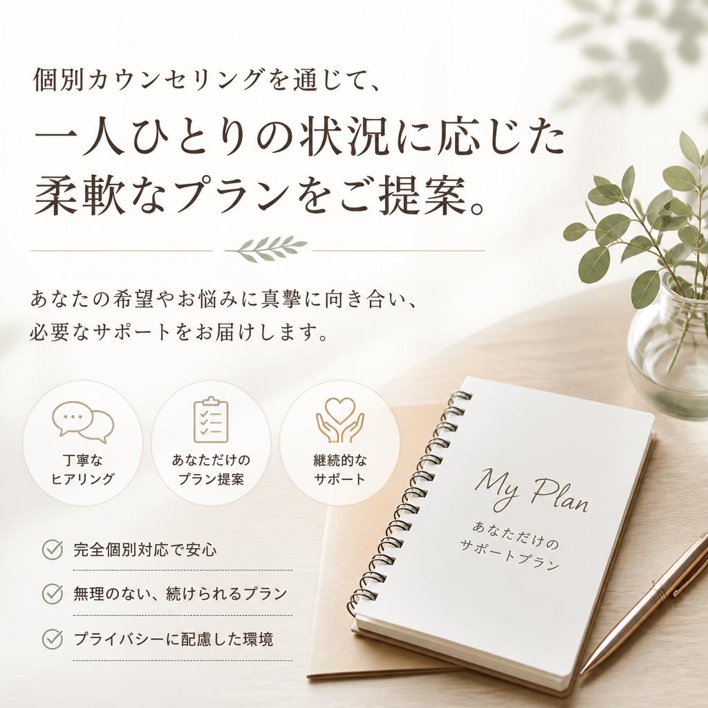 安心のカウンセリング体制