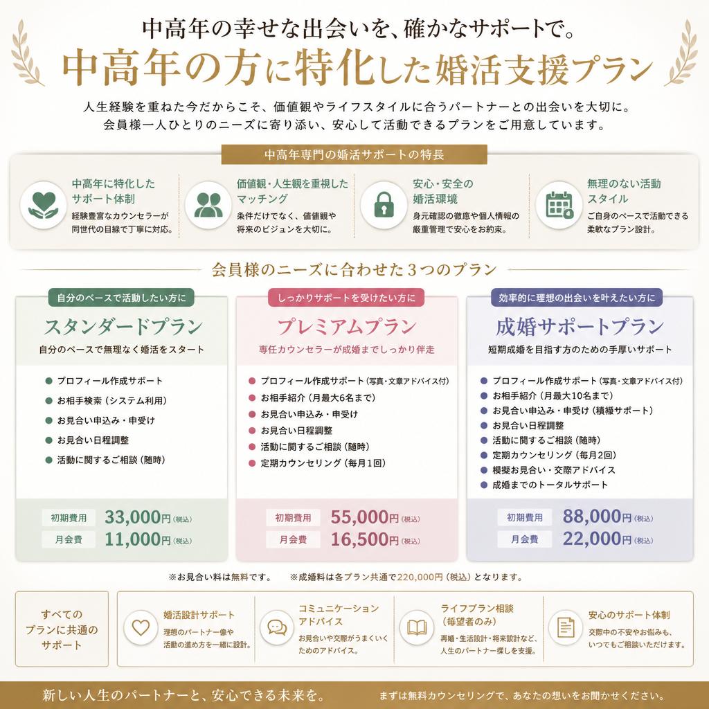 中高年の婚活支援