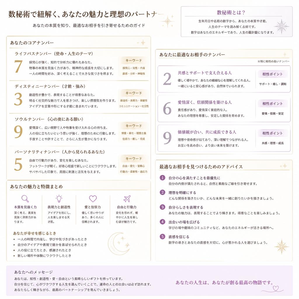 数秘術の力：あなたの魅力を発見