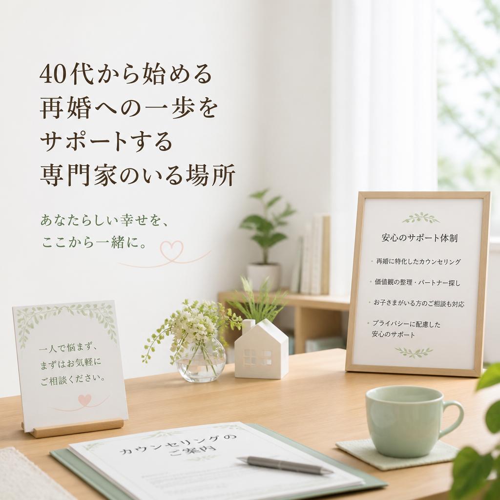 40代から始める再婚への一歩をサポートする専門家のいる場所