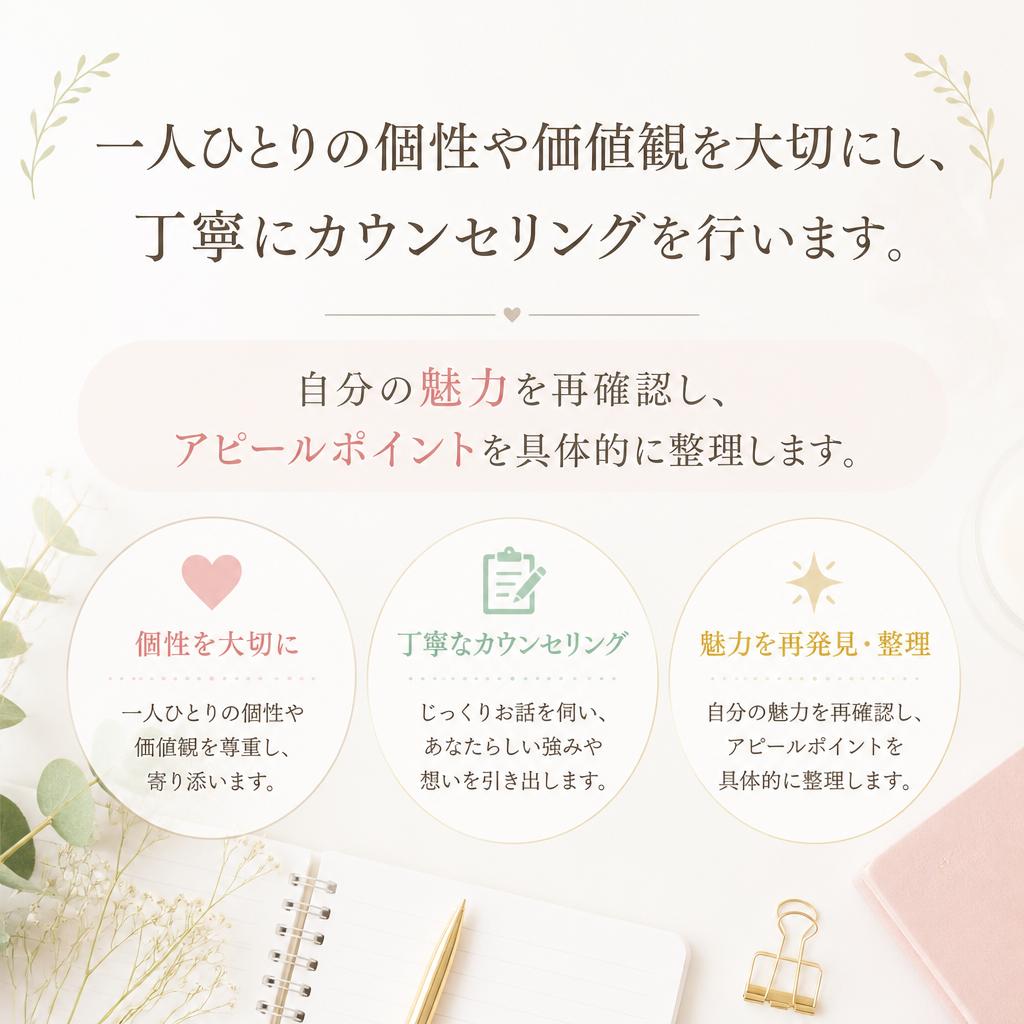 魅力を引き出す個別カウンセリング