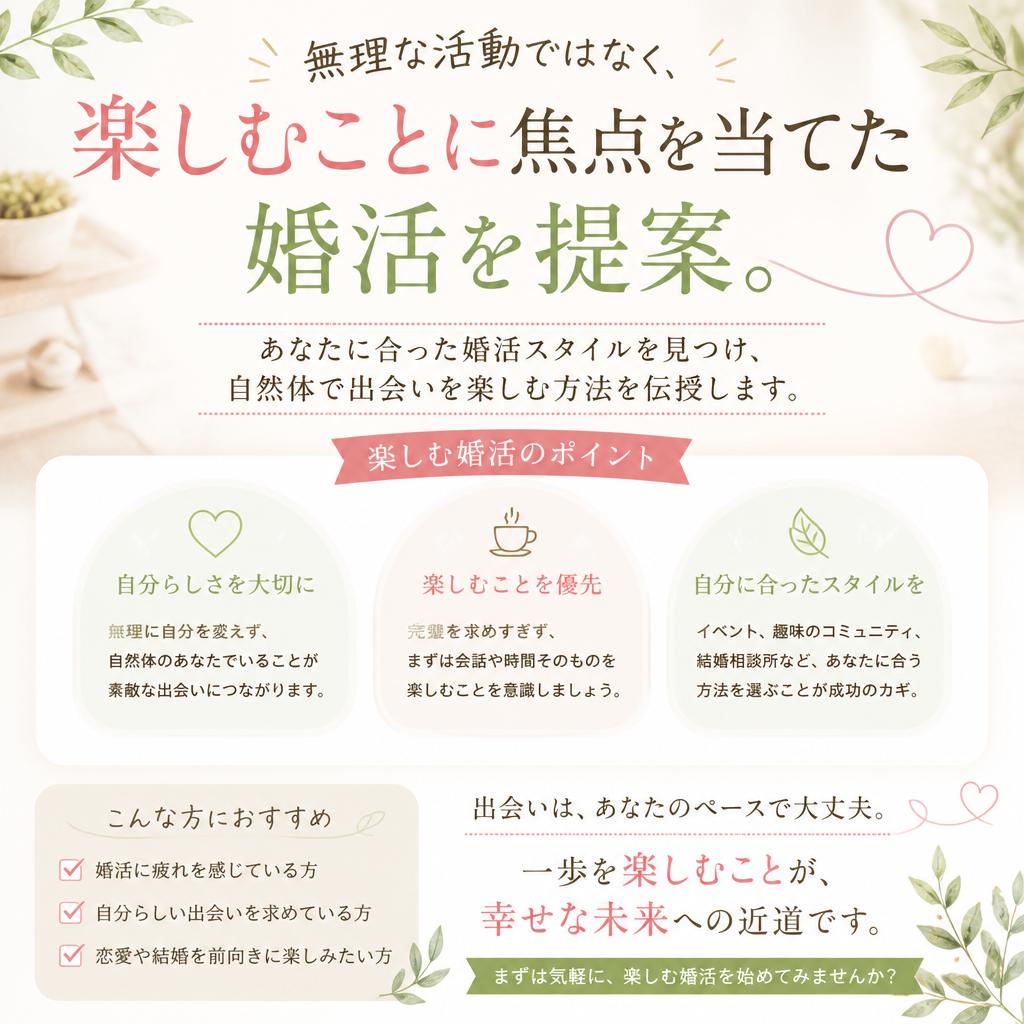 2. 楽しむことが婚活の秘訣
