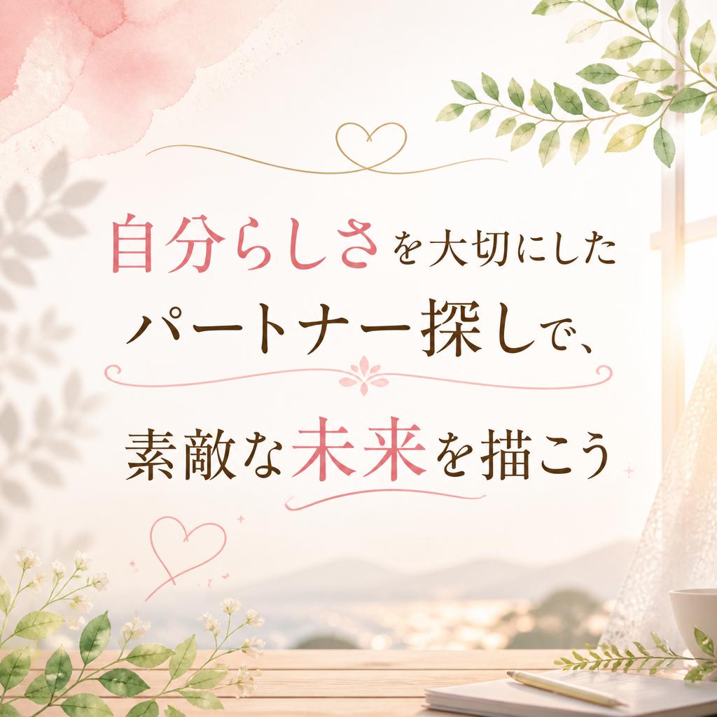 自分らしさを大切にしたパートナー探しで、素敵な未来を描こう