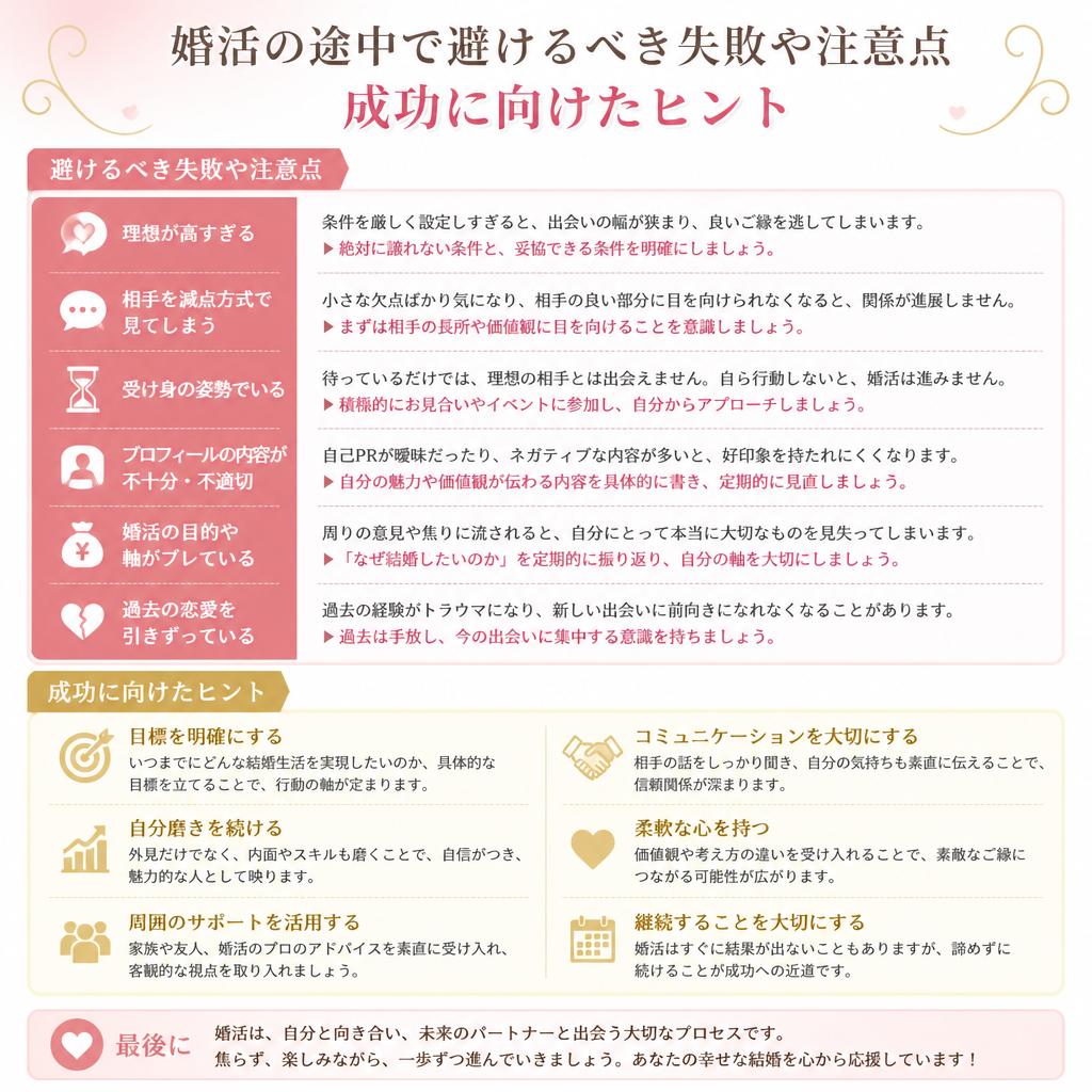 5. 失敗しない婚活の進め方