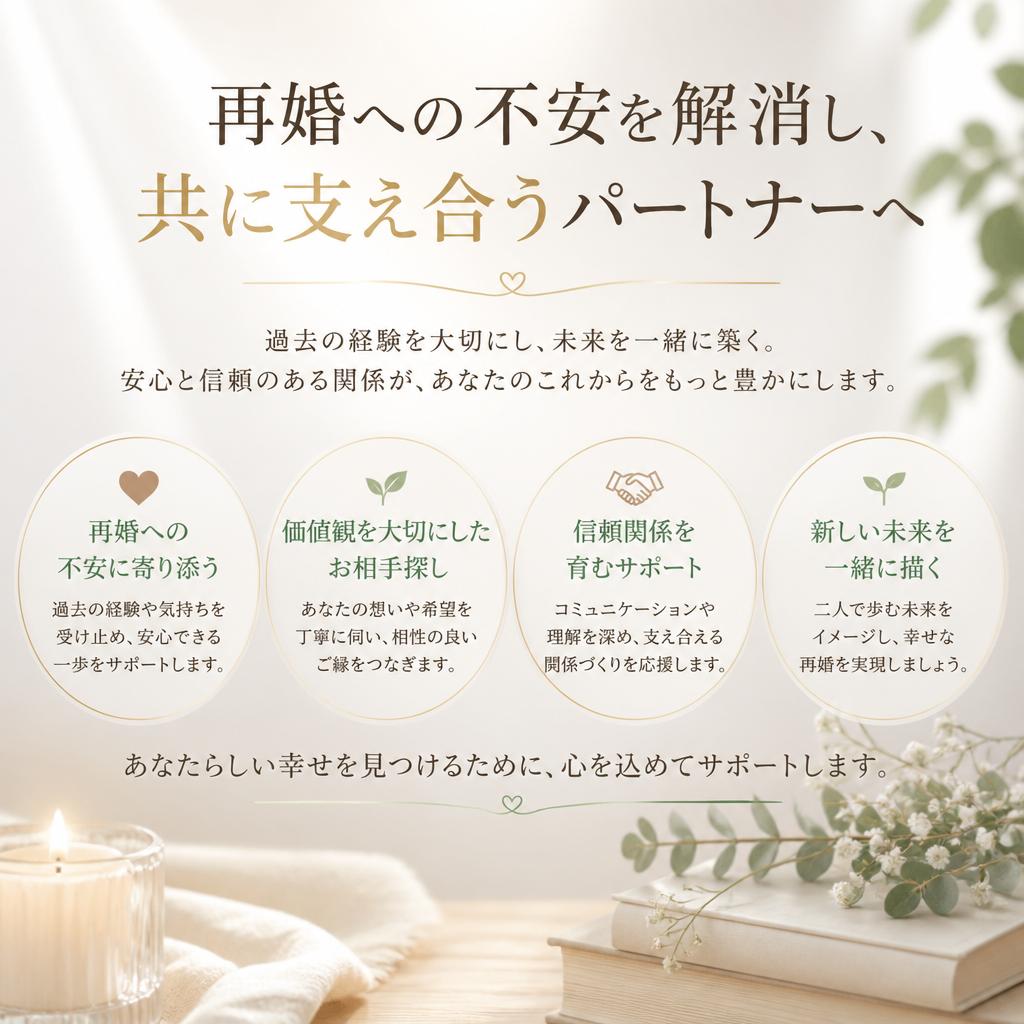 再婚への不安を解消し、共に支え合うパートナーへ