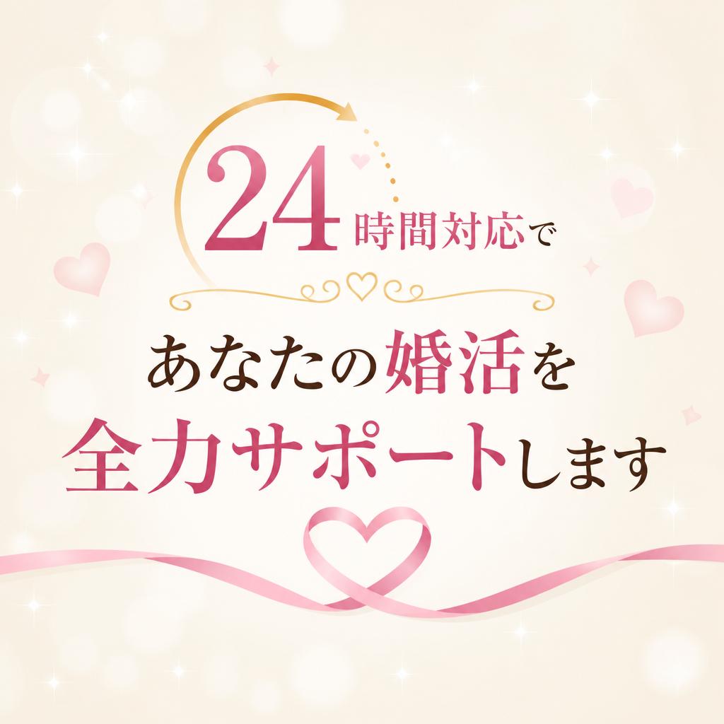 24時間対応であなたの婚活を全力サポートします