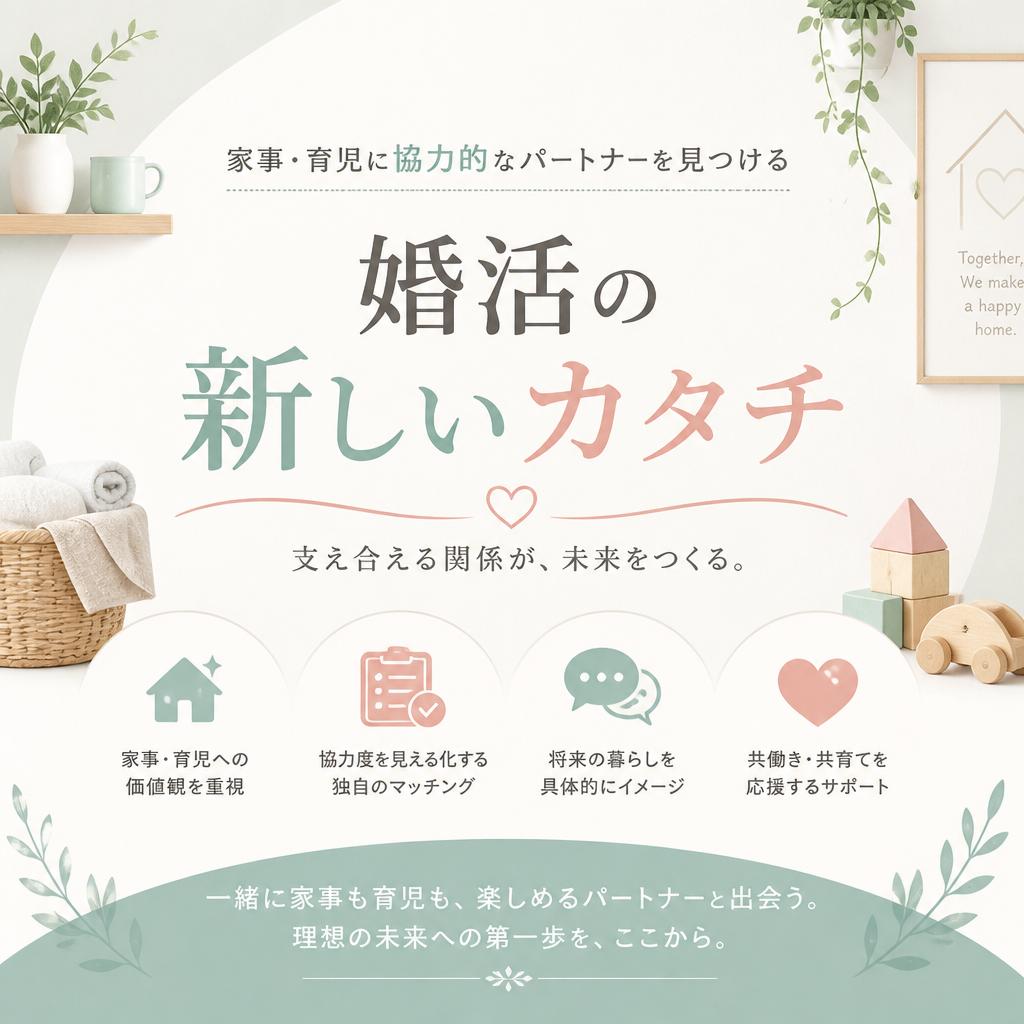 家事・育児に協力的なパートナーを見つける婚活の新しいカタチ